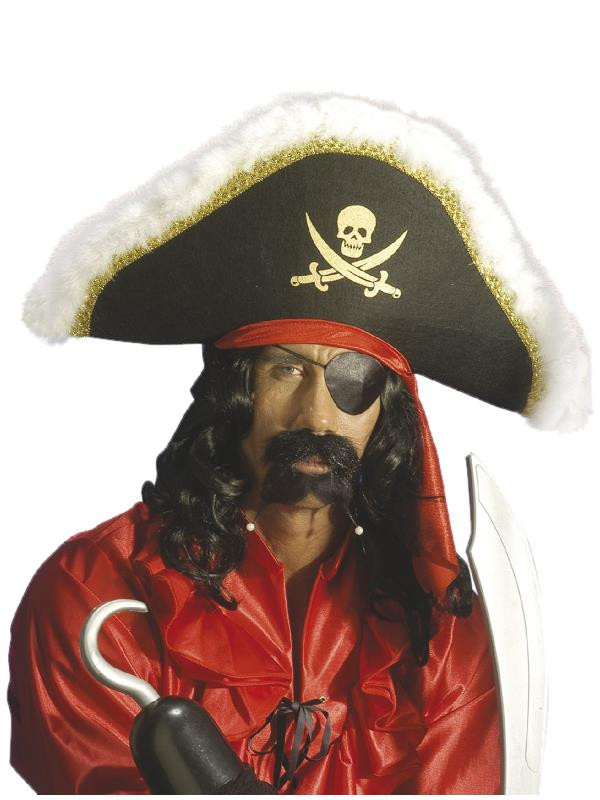 Cappello da Pirata con fascia - Accessorio Costume Carnevale Corsaro | Pelusciamo.com
