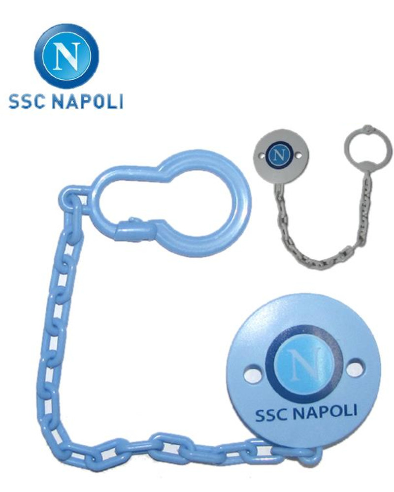 Catenella per succhietto ufficiale SSC Napoli calcio *19455 prodotto scontato pelusciamo store vendita accessori e gadget tifosi