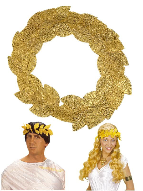Corona d'Alloro Oro - Accessorio Costume Carnevale Romano, greco