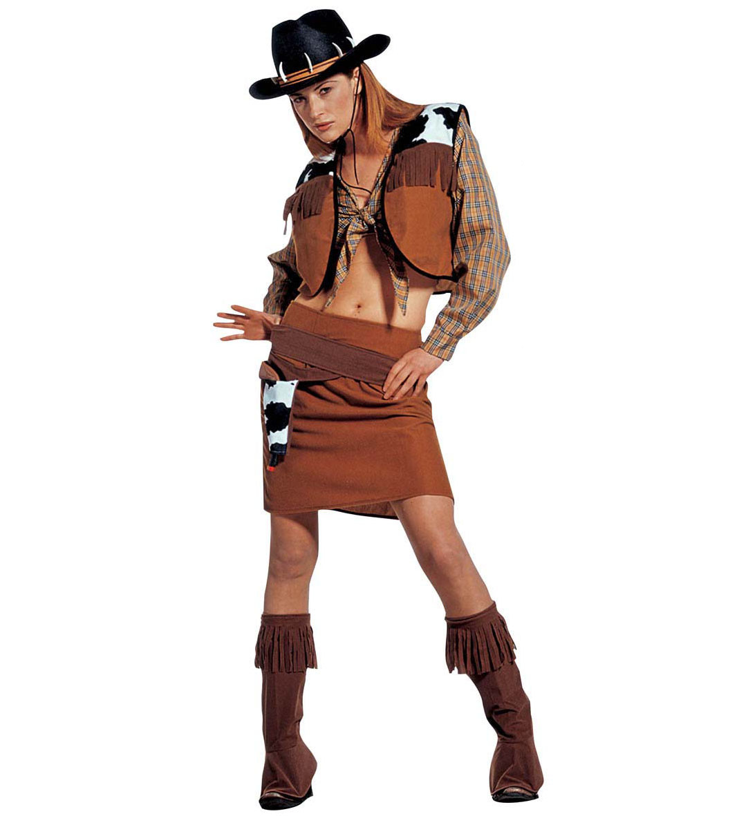 Costume Carnevale Donna Cow Girl  Western Cow Boy *02080
