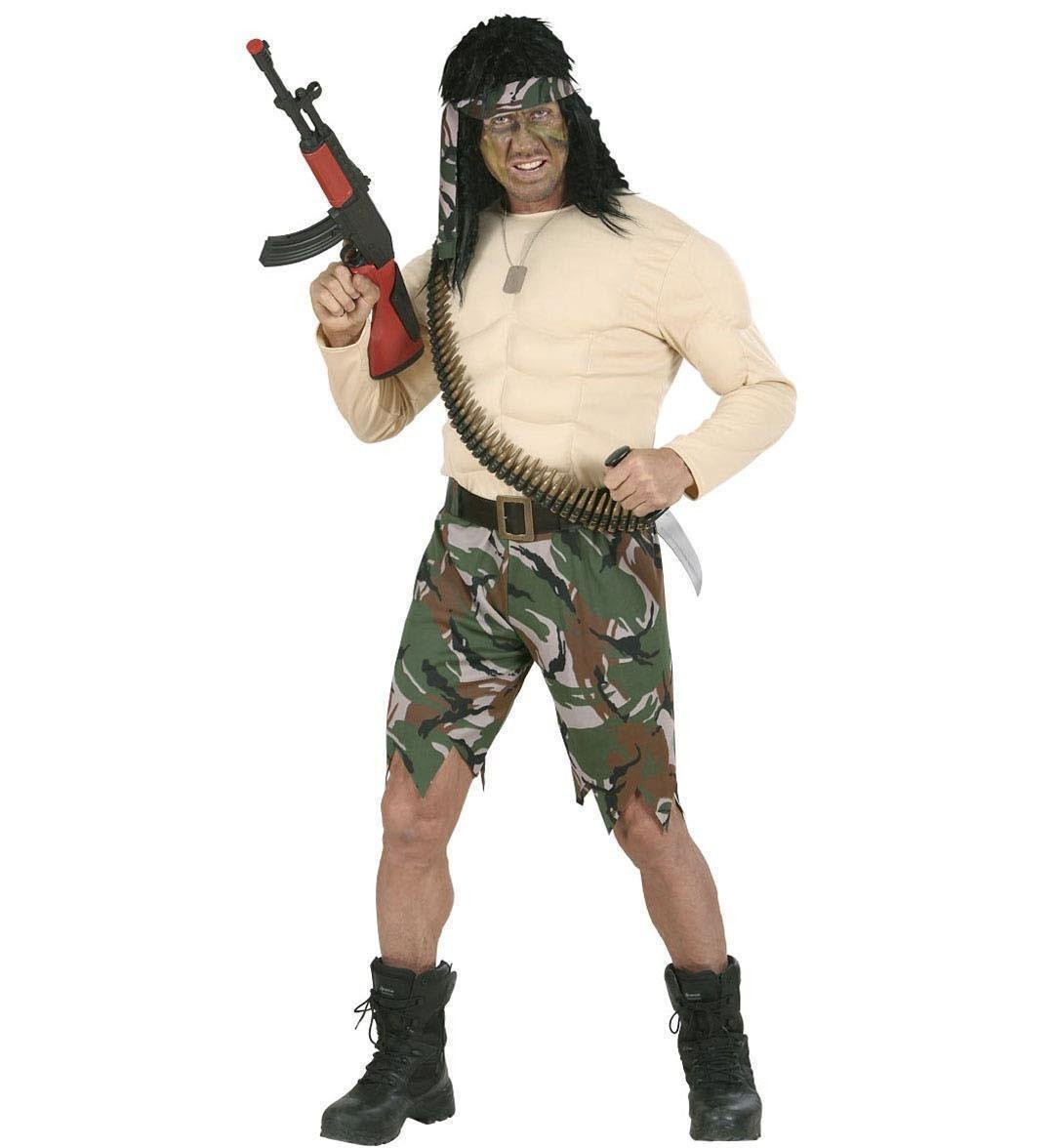 Costume Carnevale Adulto Militare, Soldato Muscoloso PS 19952