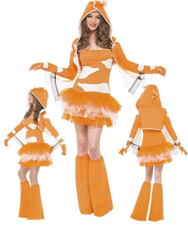 Travestimento Costume Carnevale Donna animale pesce pagliaccio tutu' smiffys 45361 *18346