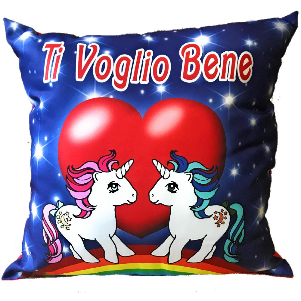 Cuscino Unicorno Ti Voglio Bene San Valentino 45x45 Cm PS 26427 Pelusciamo Store Marchirolo