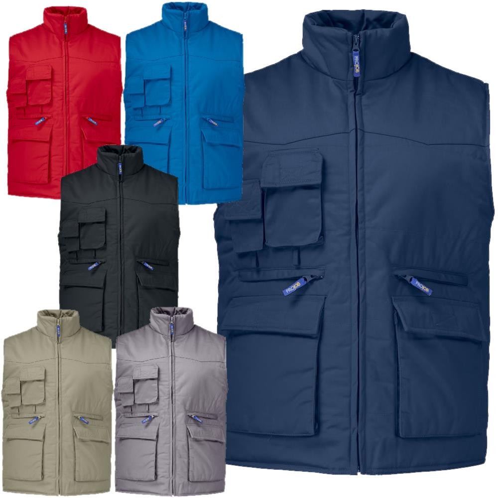 BrolloGroup Gilet Uomo Padded West Multitasche Certificato CEE Personalizzabile Projob PS 29729