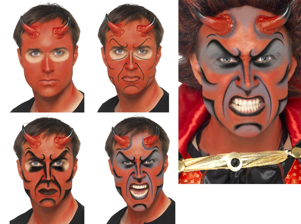 Make Up Trucco Halloween Carnevale Diavolo Demonio accessorio Smiffys 