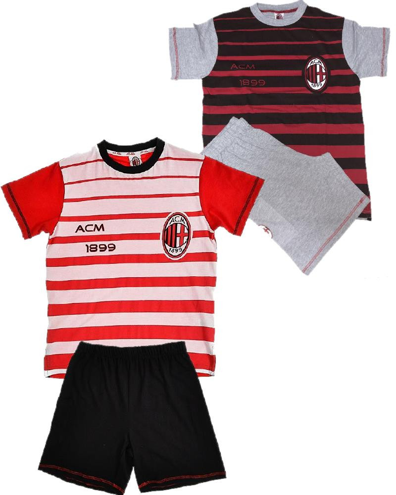 Pigiama Milan Ragazzo Maglia e Pantaloncini Abbigliamento Calcio PS 10285 pelusciamo store