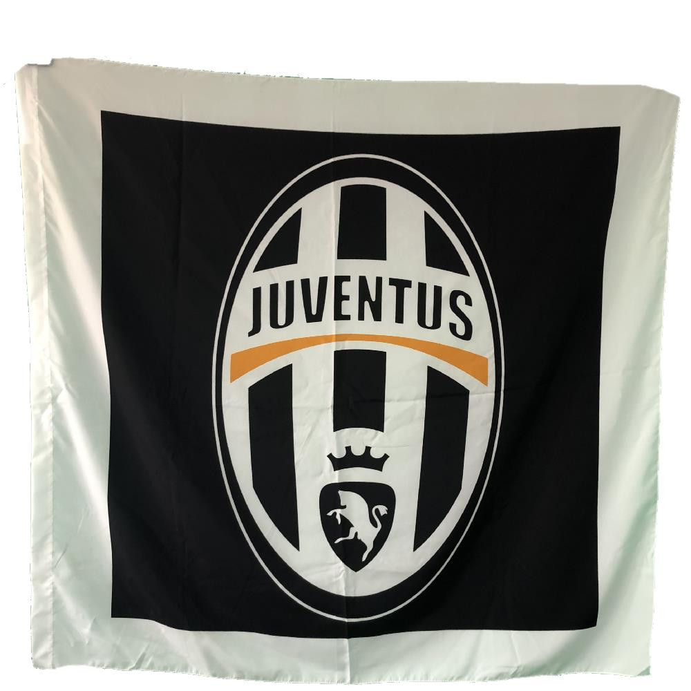 Bandiera Juventus Quadrata 140x140 Bandierone Stadio PS 05952