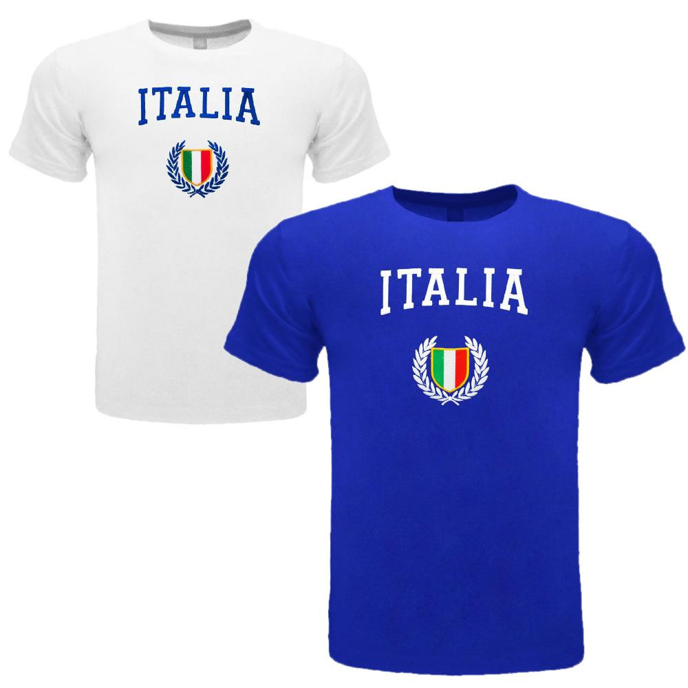 Maglietta Bambino Uomo Maniche Corte Azzurri PS 18080 BrolloGroup T-Shirt Italia