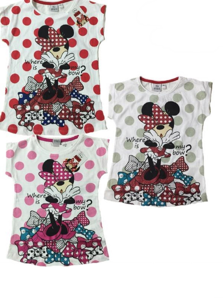 T-shirt Bimba Minnie Glitter, Maglietta Disney  | Pelusciamo.com
