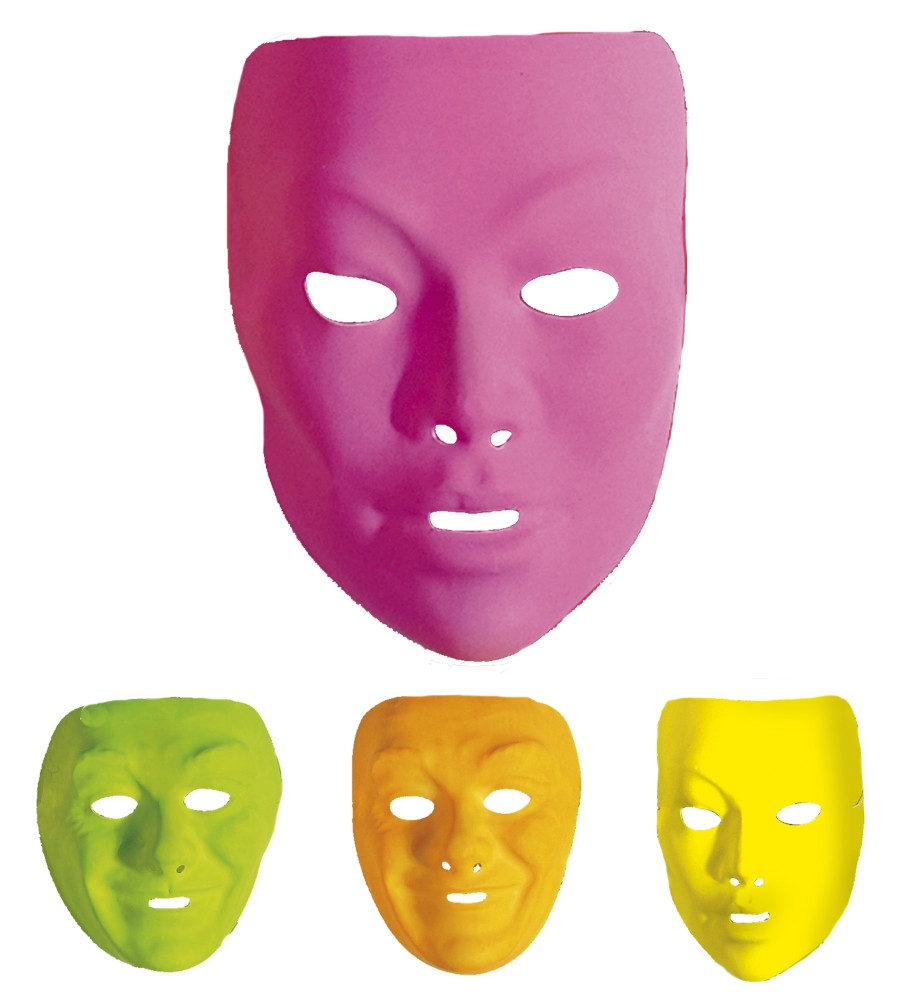 Maschera  Fluorescente Adulto Colori Assortiti  |  Pelusciamo Store Marchirolo