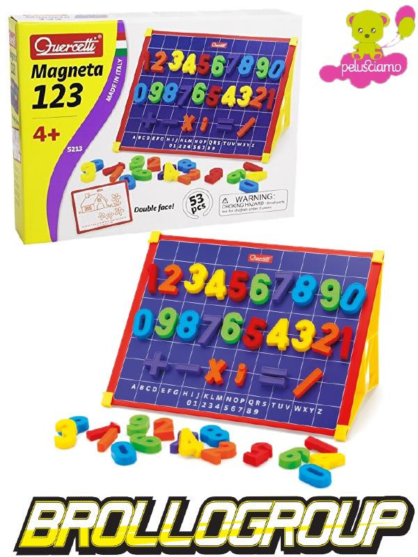 Quercetti giochi intelligenti lavagna magnetica numeri 53 pz *12615 giocattoli per bambini pelusciamo.com