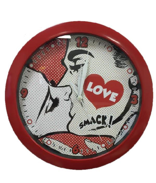 Orologio da parete san valentino  I love smack *01616 pelusciamo store