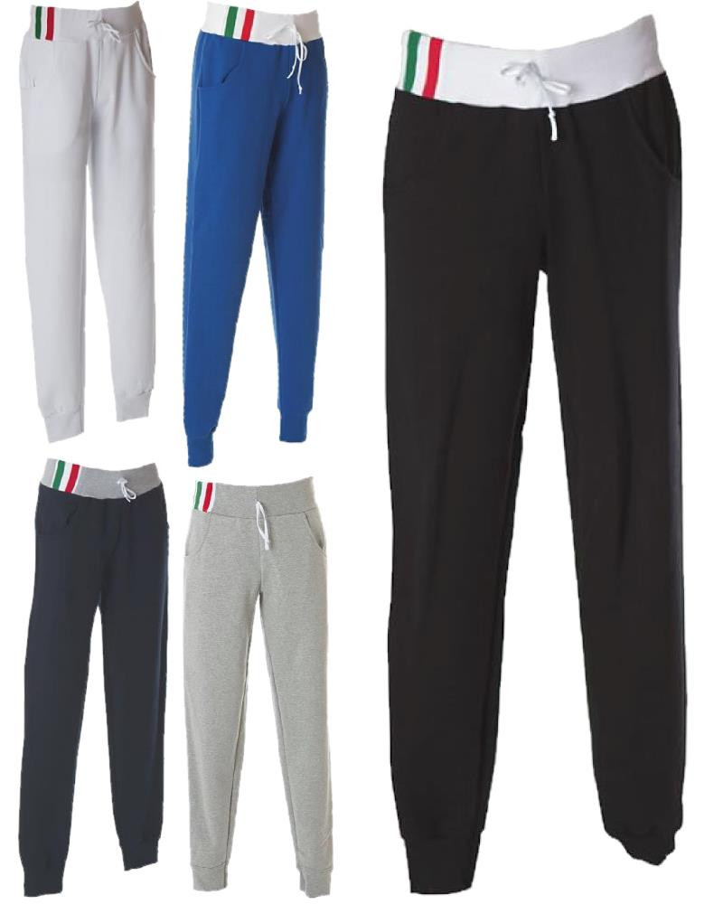 Pantalone Tuta Italia in Felpa Made in Italy 100% Cotone  PS 28378