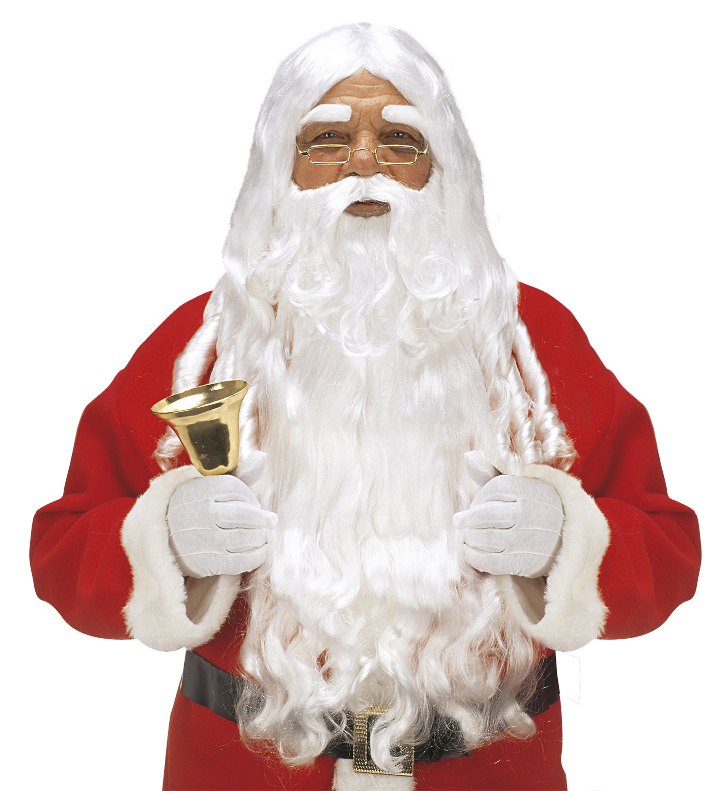 Accessorio Costume Babbo Natale Adulto, Set Barba Lusso | pelusciamo.com