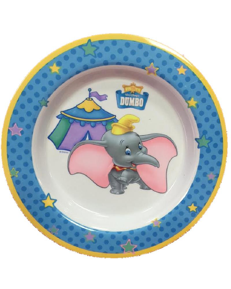 Piatto piano in melamina Dumbo pappa prima infanzia *03556 pelusciamo