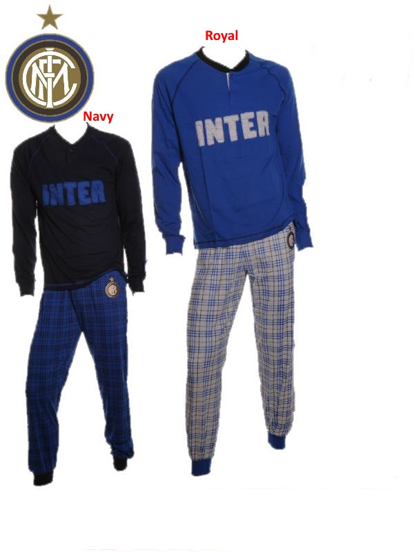 Pigiama adulto ragazzo Inter calcio maglia e pantaloni lunghi *22697 Pelusciamo.com