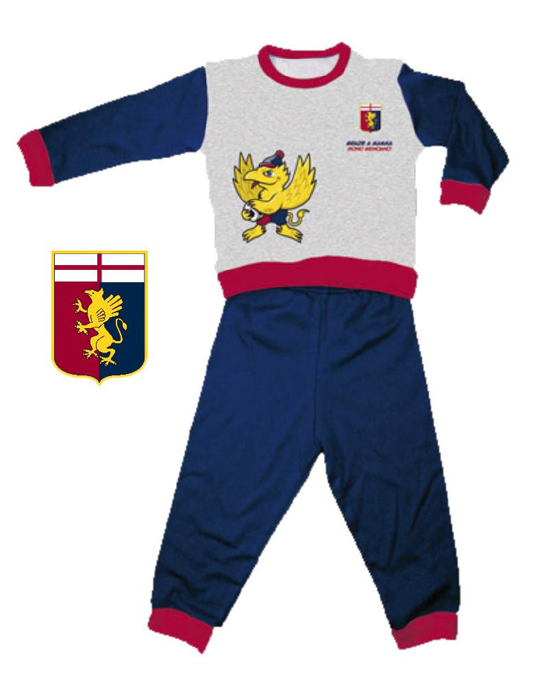 Pigiama bambino 2 pezzi abbigliamento ufficiale Genoa C.F.C. *02693 pelusciamo store