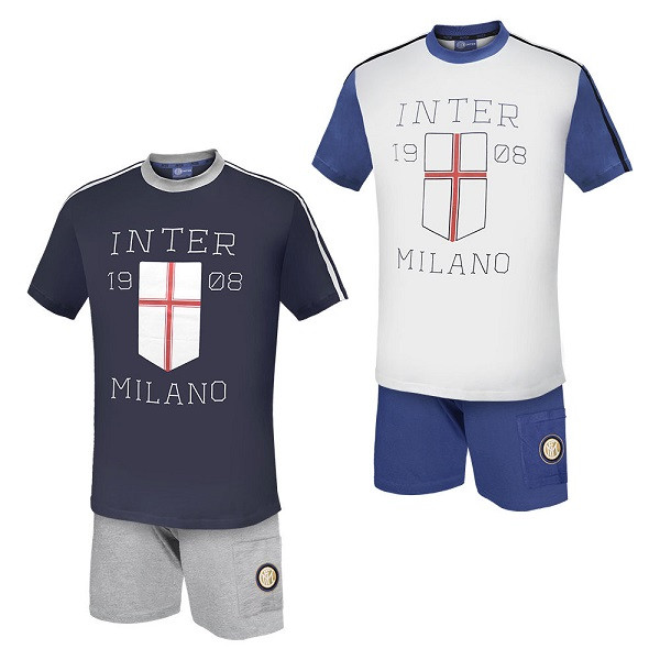 Pigiama completo Inter maglietta e pantaloncini ufficiale F.C.Internazionale  *20891 | pelusciamo.com