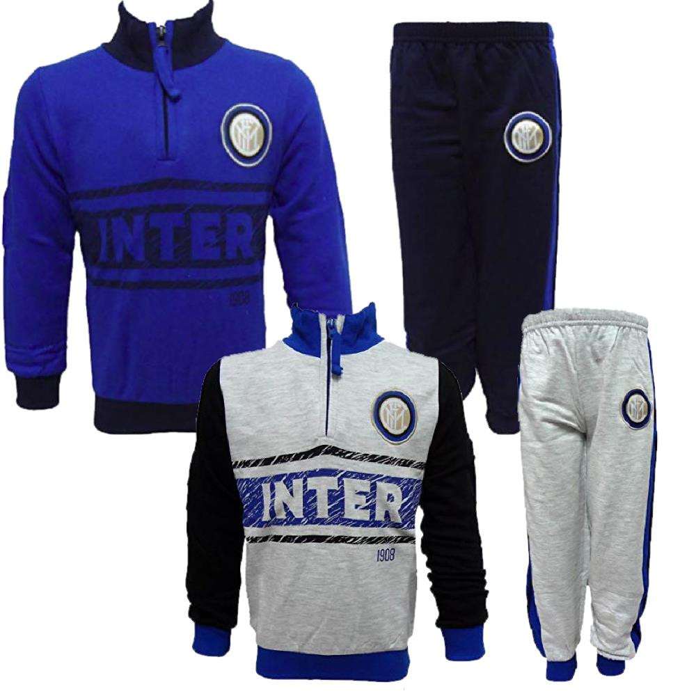 Pigiama Bimbo Inter Felpato Abbigliamento Calcio FC Internazionale PS 10204 Pelusciamo Store Marchirolo