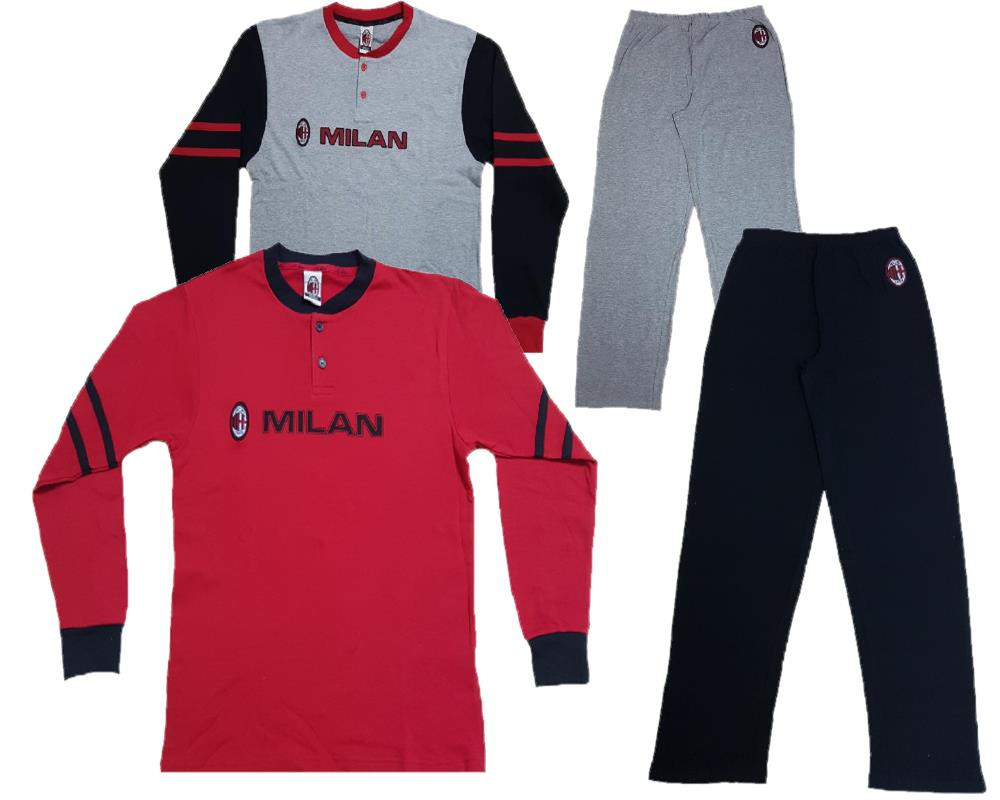 Pigiama Uomo Ac Milan Abbigliamento Squadre Calcio PS 12099