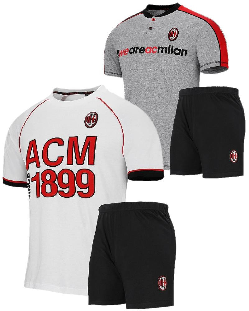 Pigiama Uomo Milan Corto Abbigliamento Calcio ACM Milan PS 26930 