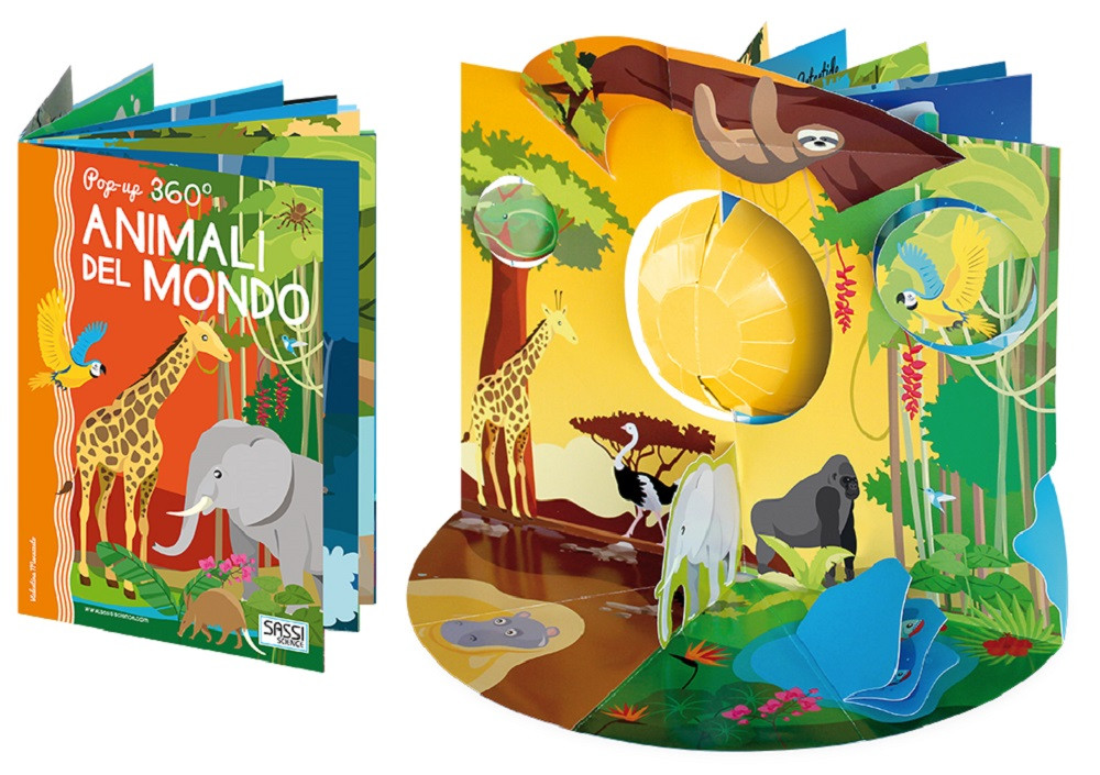 Libro POP-UP 360° - Gli Animali Del Mondo PS 07100 Libri Educativi PELUSCIAMO STORE