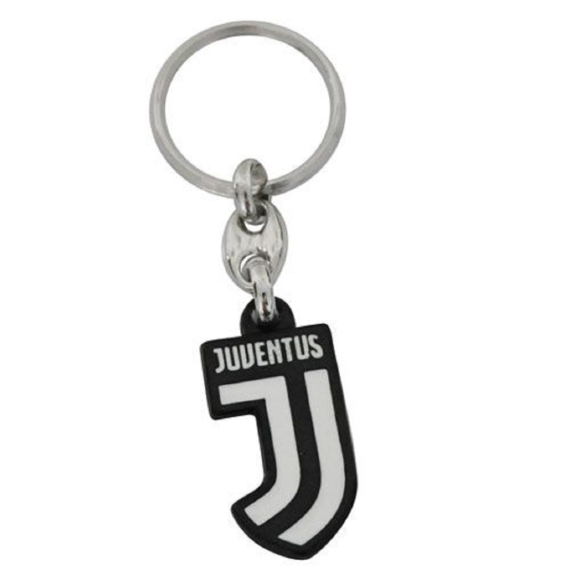 Portachiavi Juventus Calcio F.C. Metallo Con Logo JJ Ufficiale PS 08860 Pelusciamo Store Marchirolo