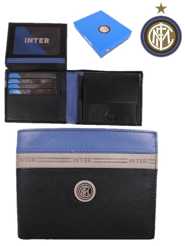 Portafoglio uomo vera pelle FC Internazionale idea regalo tifosi Inter  *00950 pelusciamo store