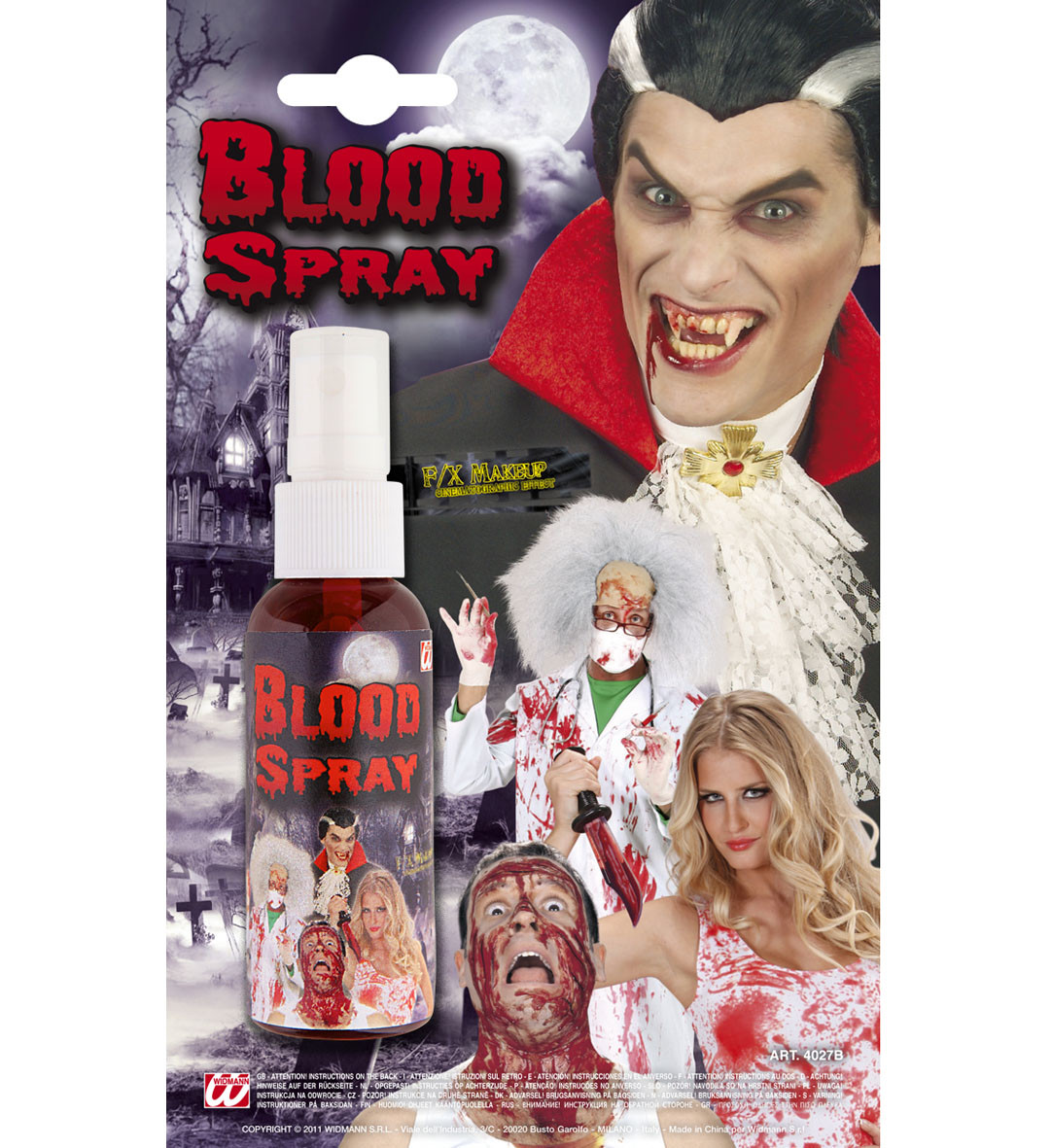 Make Up Trucco Carnevale Halloween Sangue spray zombie horror  | pelusciamo.com