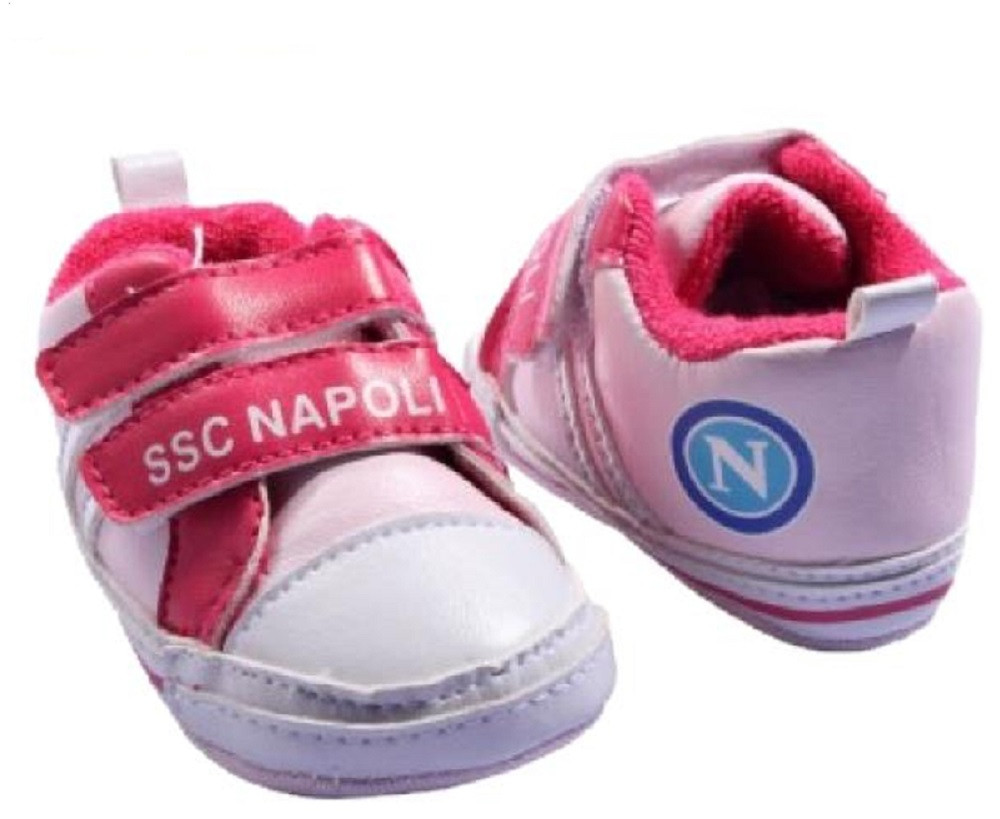 Scarpine neonata tennis rosa prima infanzia ufficiali SSC Napoli calcio PS 19406