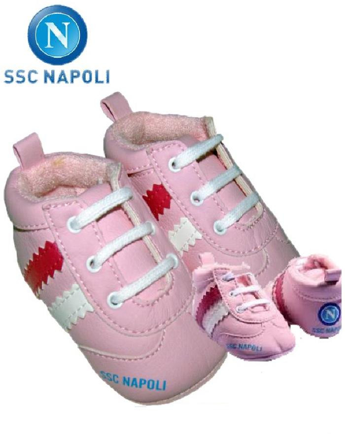 Scarpine neonata rosa prima infanzia ufficiali SSC Napoli calcio *19390 pelusciamo store