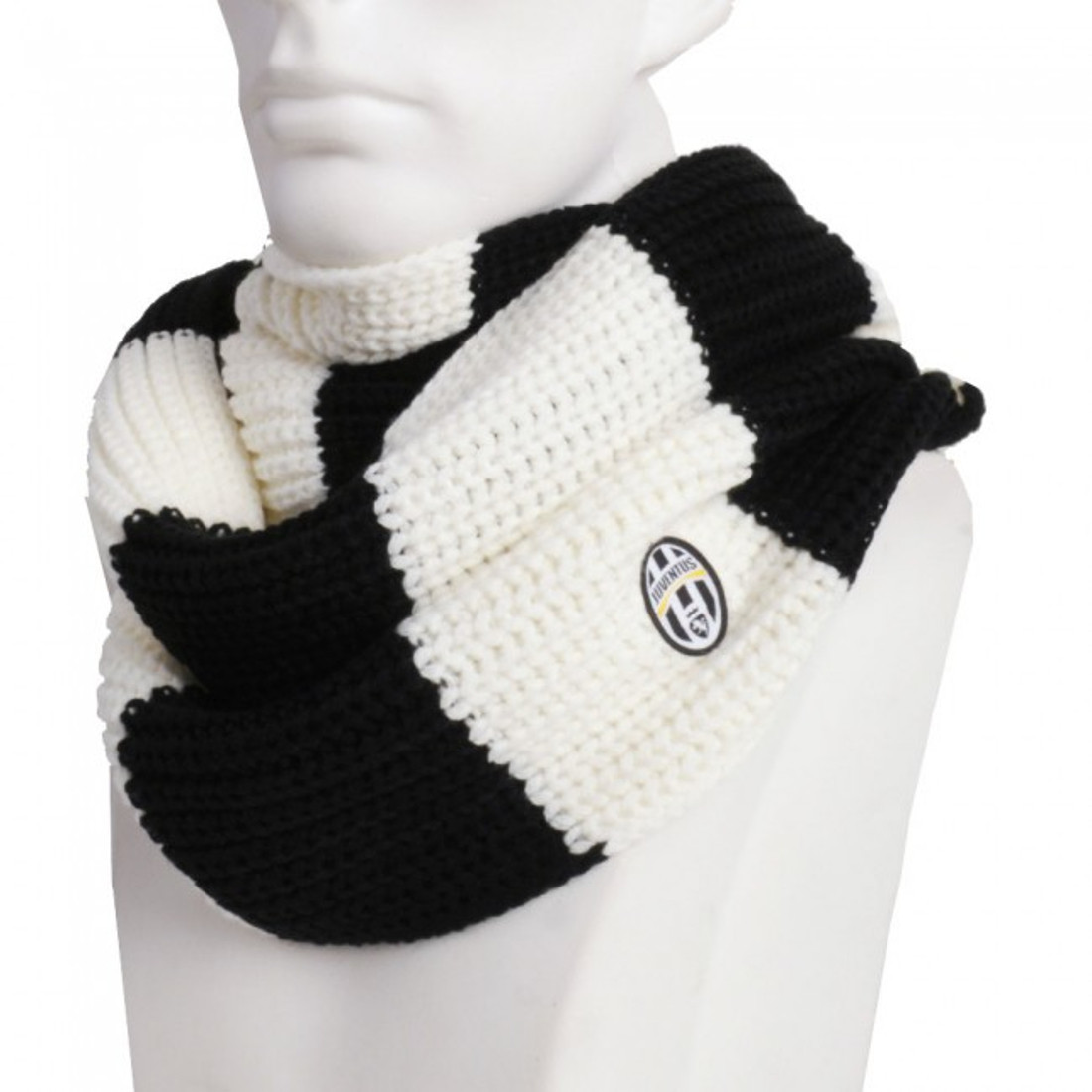 Sciarpa anello bianco nera Juve abbigliamento ufficiale Juventus *01796