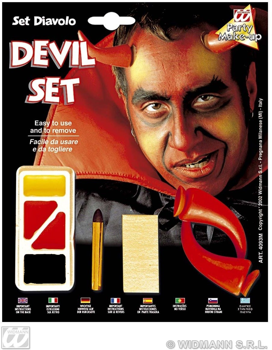 Set Trucco con Accessori da Diavolo  *24590 Halloween, Carnevale | pelusciamo.com