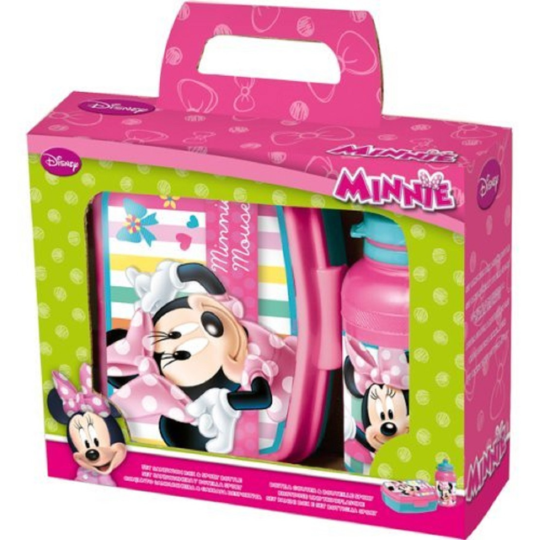 Set Portamerenda + Borraccia Disney Minnie PS 08407 Accessorio Asilo Scuola Pelusciamo Store Marchirolo