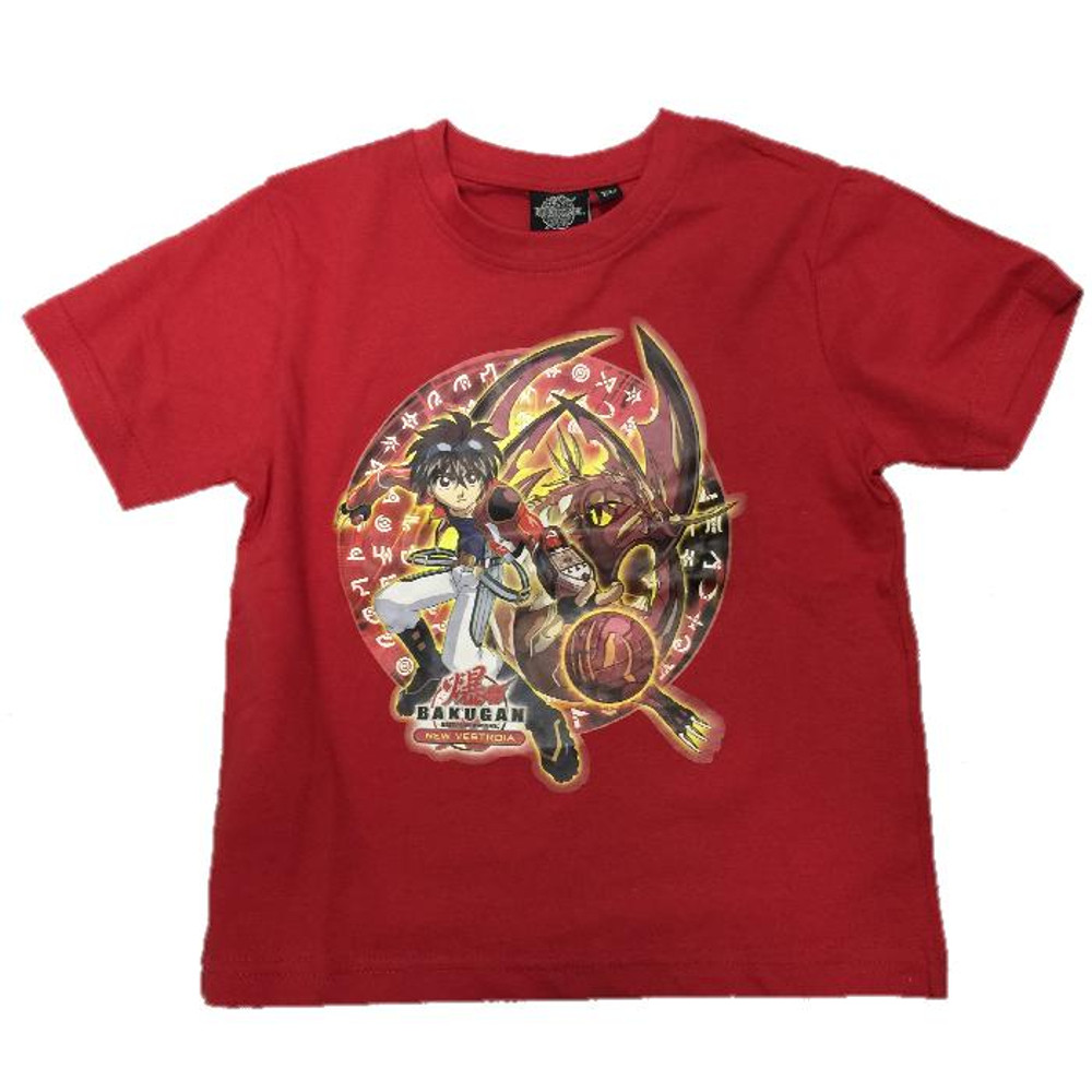 T-Shirt Bambino Bakugan Rossa, Maglietta Maniche corte Bambino *11113