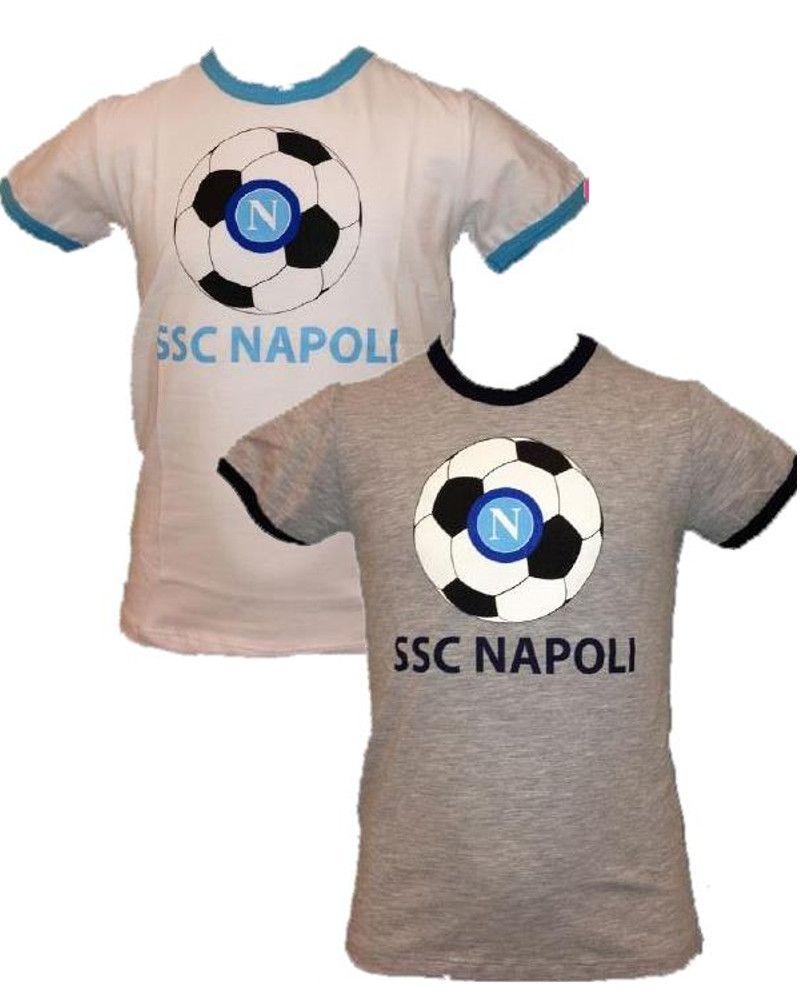 T-shirt prima infanzia neonato bimbi Pallone Napoli calcio