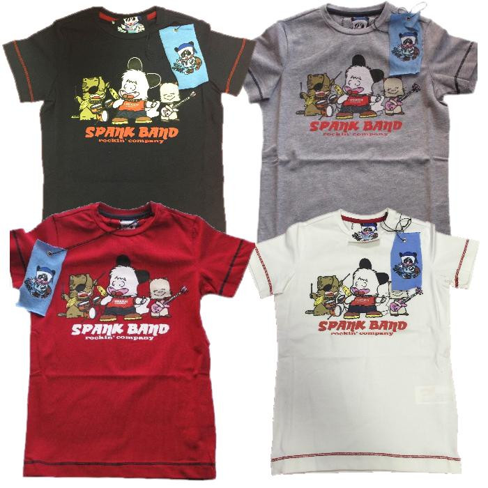 T-Shirt Bambino/a Hello Spank Band, Maglietta maniche corte cartoon | pelusciamo.com