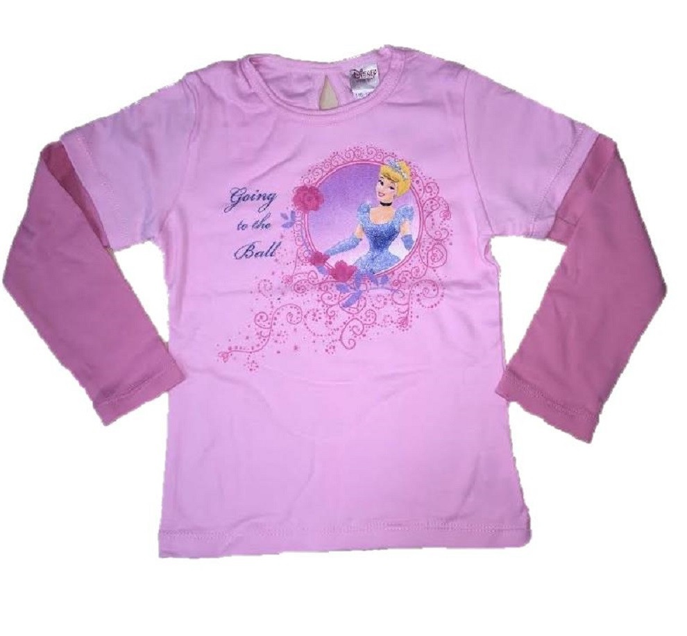 T-shirt maglia rosa manica lunga principessa Disney *01711