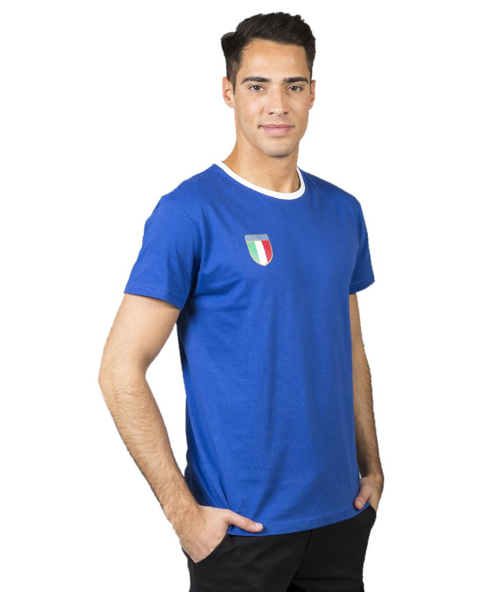 T-shirt Italia Uomo Cotone Manica Corta Personalizzabile con Nome e Numero PS 40449