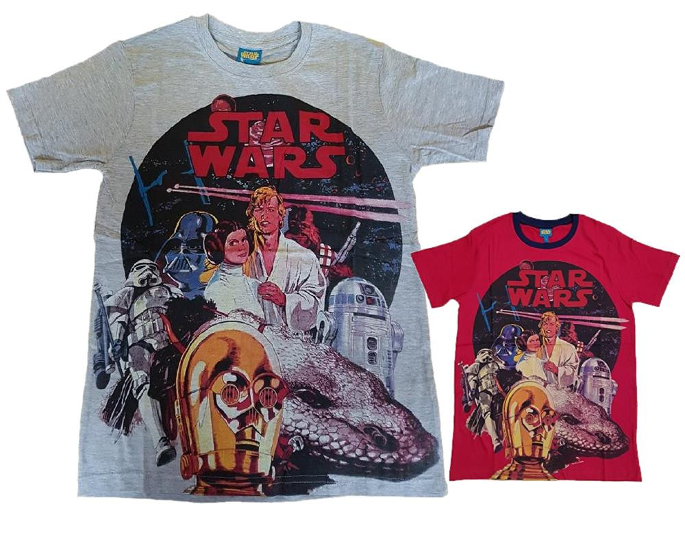 T-Shirt Maglietta Adulto Star Wars, Maglia Uomo Guerre Stellari PS 09695