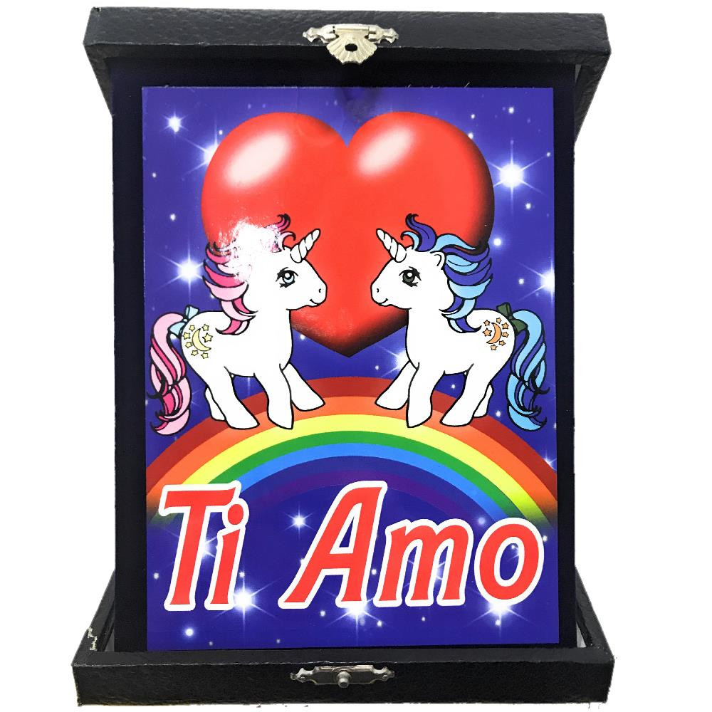 Targa Unicorni Innamorati Ti Amo Idea Regalo San Valentino PS 26433 Pelusciamo Store Marchirolo
