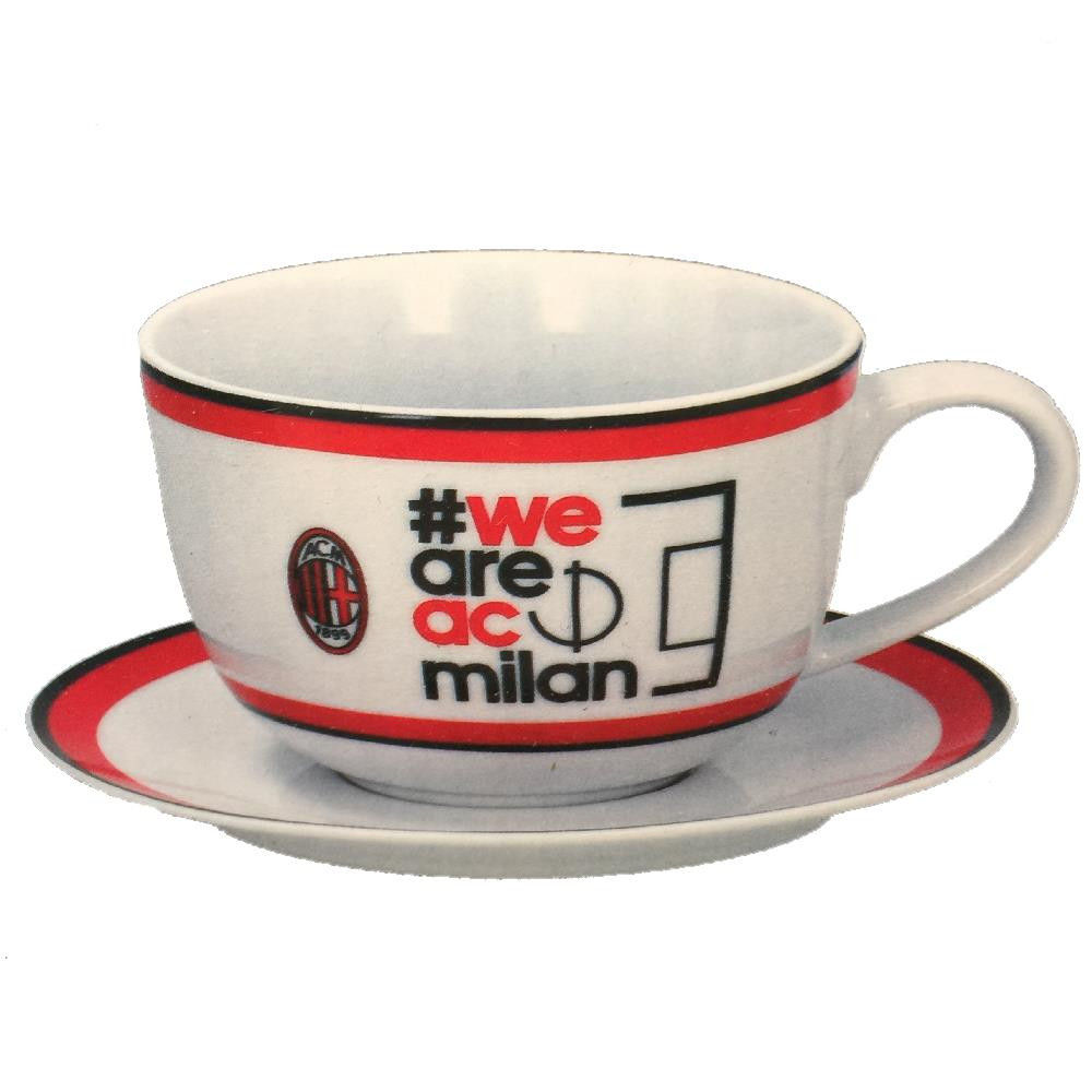 Tazza Colazione Con Piatto Milan Calcio Tifosi AC Milan PS 08843 Pelusciamo Store Marchirolo