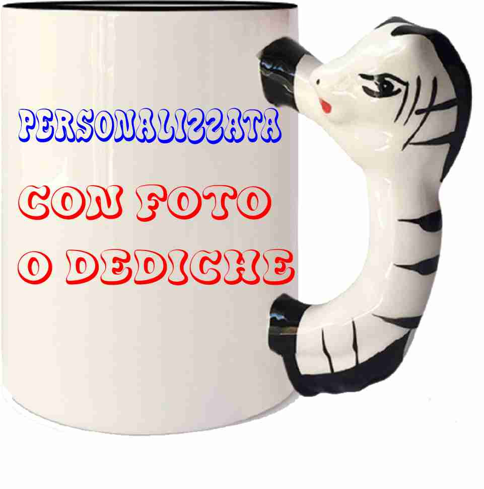 Tazza In Ceramica Zebra Personalizzabile Foto Dediche PS 09367 Tazze Personalizzata Pelusciamo Store Marchirolo