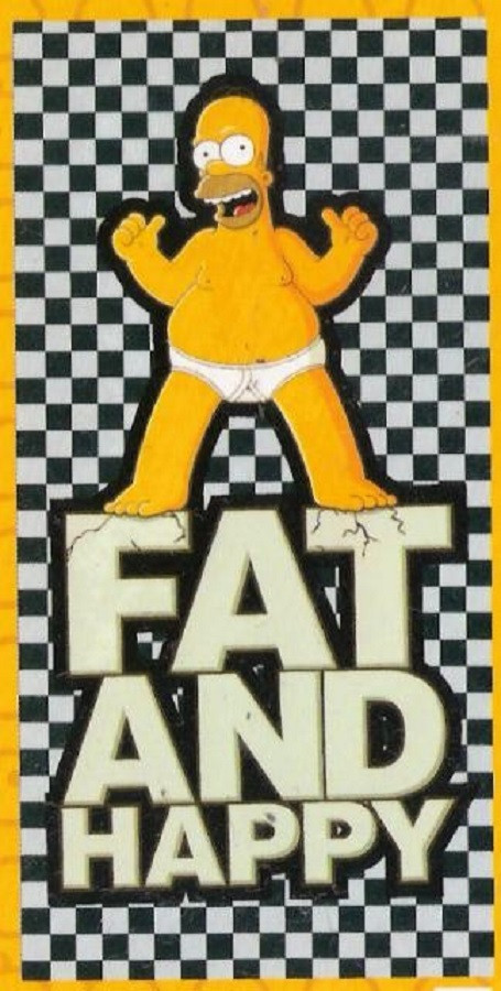 Telo Mare Homer Simpson Fat And Happy, beach towel | pelusciamo.com