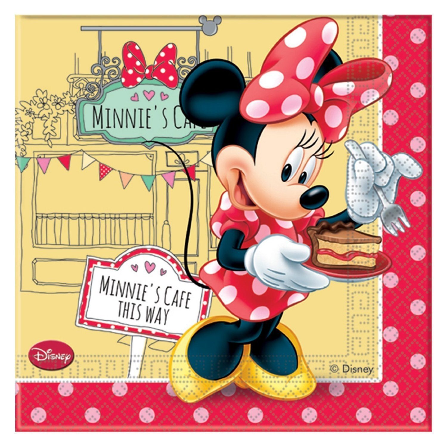 Set 20 Tovaglioli Carta Minnie Cafe  Disney | pelusciamo.com