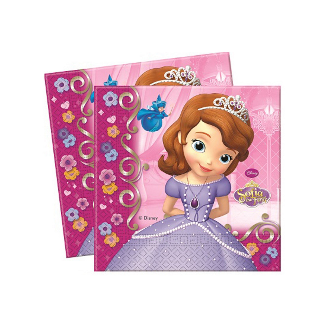 Confezione 20 Tovaglioli Carta Principessa Sofia Disney | pelusciamo.com