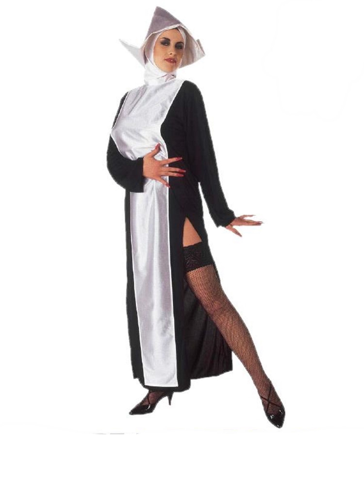 Costume Di Carnevale Travestimento Donna Suora Monaca Nun PS 19412
