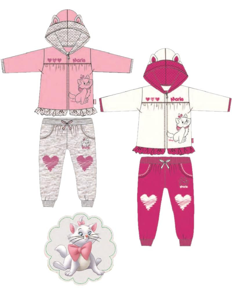 Tutina neonata Disney Aristogatti Marie pantalone e felpa *24478
