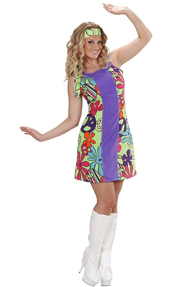 Vestito Donna Anni 60, Hippie * 24880 Costume Carnbevale  | Pelusciamo store