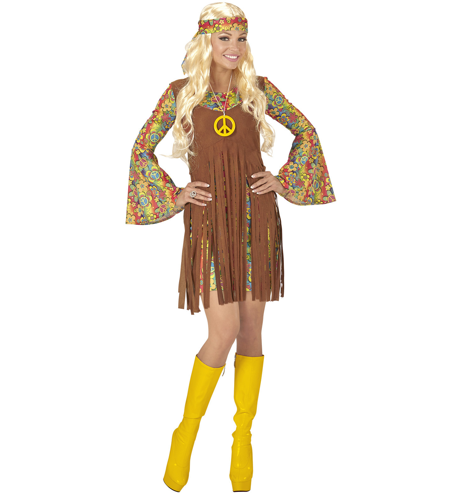 Costume Carnevale Donna Hippie, Ragazza  Anni 60  | Pelusciamo store